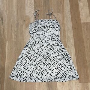 GB Girls Black and White Polka Dot Dress